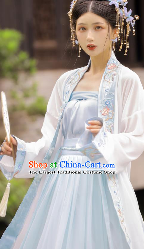 China Song Dynasty Royal Princess Hanfu Dress Traditional Historical Clothing Ancient Court Woman Garment Costumes