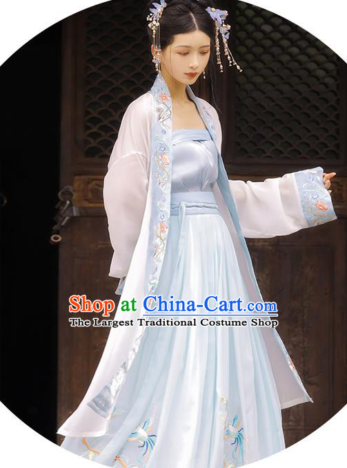 China Song Dynasty Royal Princess Hanfu Dress Traditional Historical Clothing Ancient Court Woman Garment Costumes