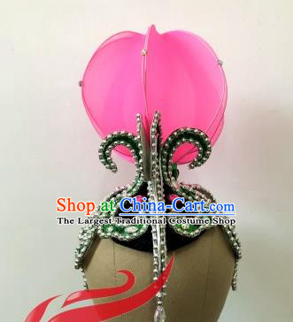 Top China Woman Group Opening Dance Hair Accessories Lotus Dance Headdress Classical Dance Stage Performance Hair Crown