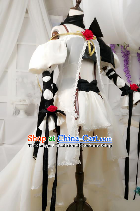 Custom Halloween Cosplay Knight Garment Costume The Lost Memory Game Character Clothing Cosplay Fairy White Dress