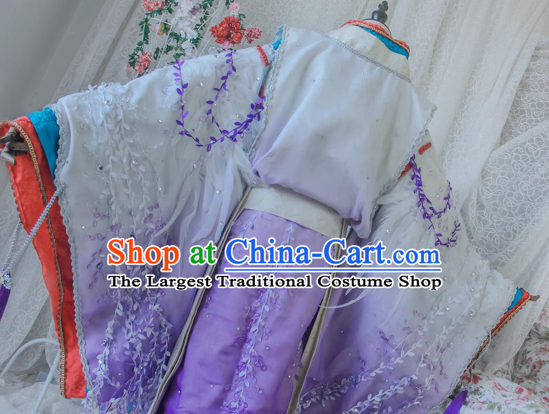 Top Japanese Garment Costumes Cosplay Onmyoji Lilac Suits Swordsman Kimono Uniforms