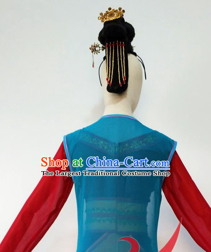 Chinese Beauty Dance Clothing Classical Dance Garment Costumes Stage Performance Palace Fan Dance Dress Outfits