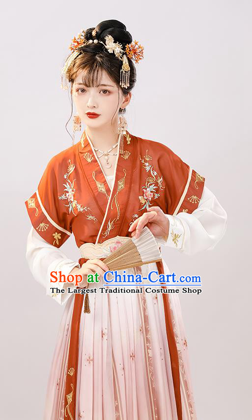 China Tang Dynasty Royal Princess Hanfu Dress Traditional Young Beauty Historical Clothing Ancient Court Lady Garment Costumes