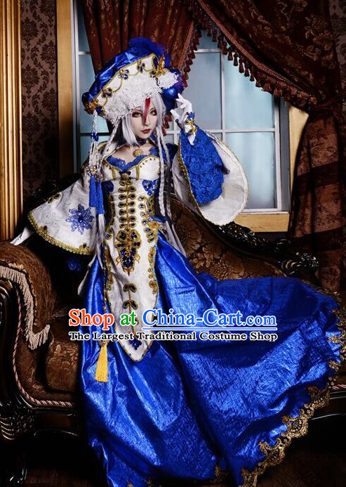Custom Halloween Fancy Ball Garment Costume Baroque Princess Clothing Cosplay Witch Trailing Dress