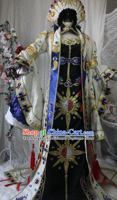 Custom Cosplay Queen Dress Halloween Fancy Ball Empress Garment Costume Baroque Court Woman Clothing