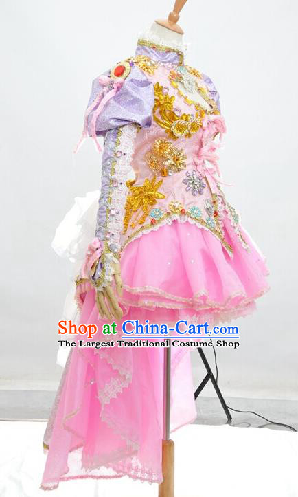 Top Grade Cosplay Garment Costume Halloween Party Vampiress Pink Dress European Princess Clothing
