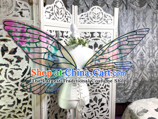 Custom Brazil Parade Props Cosplay Fairy Wings Halloween Dragonfly Decorations Carnival Catwalks Back Accessories