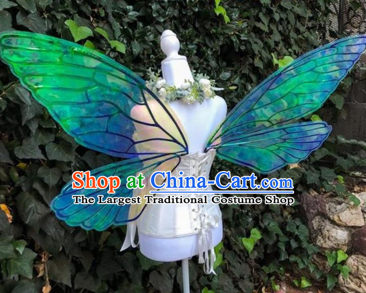 Custom Brazil Catwalks Props Cosplay Fairy Dragonfly Wings Halloween Stage Show Decorations Carnival Parade Back Accessories