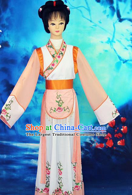 Chinese Ancient Servant Girl Dress Outfits Traditional Shaoxing Opera Young Lady Garment Costume Beijing Opera Xiaodan Clothing