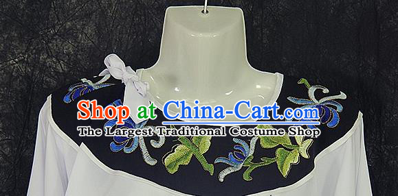 China Peking Opera Xiaosheng Clothing Beijing Opera Young Childe Apparel Shaoxing Opera Scholar Embroidered White Robe