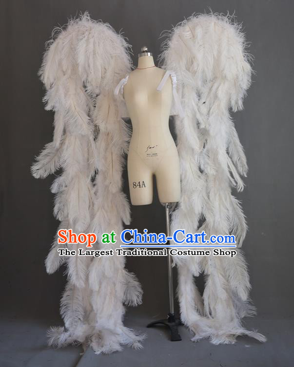 Custom Halloween Cosplay Giant Wing Stage Show Props Christmas Performance Deluxe Feather Wings Miami Catwalks Back Decoration Accessories