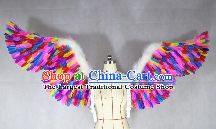 Custom Miami Catwalks Back Decorations Ceremony Performance Accessories Stage Show Colorful Feathers Props Halloween Cosplay Angel Wings