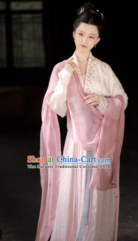 China Traditional Song Dynasty Palace Lady Historical Garment Costumes Ancient Royal Princess Hanfu Dress Clothing