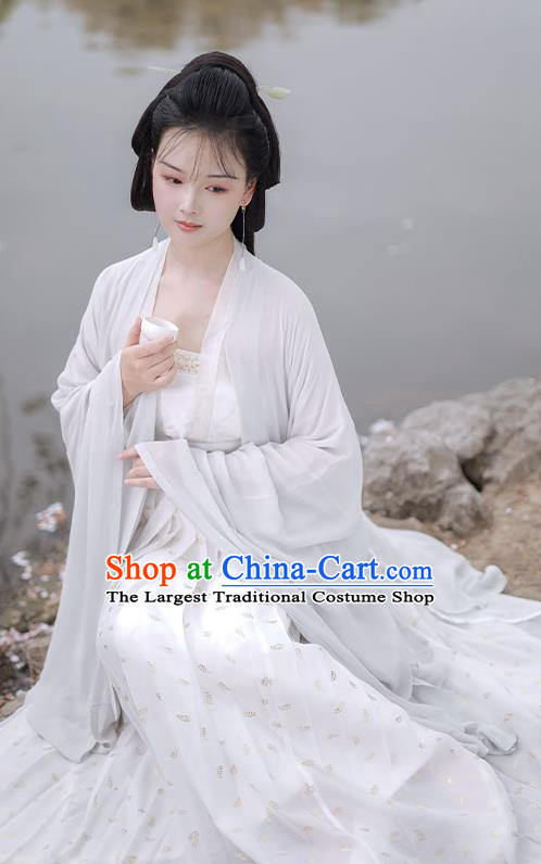 China Ancient Court Beauty Hanfu Dress Clothing Traditional Tang Dynasty Royal Princess Historical Garment Costumes