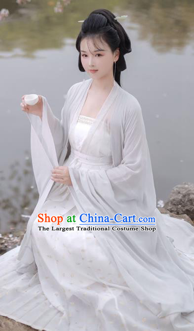 China Ancient Court Beauty Hanfu Dress Clothing Traditional Tang Dynasty Royal Princess Historical Garment Costumes