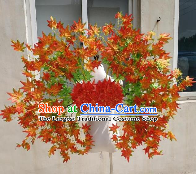 Custom Angel Maple Leaf Wings Halloween Fancy Ball Wear Carnival Parade Accessories Miami Stage Show Decorations Cosplay Prop