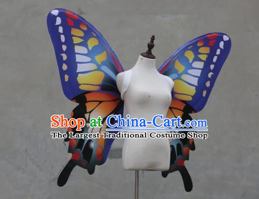 Custom Catwalks Angel Blue Wings Halloween Fancy Ball Wear Carnival Parade Accessories Miami Show Back Decorations Cosplay Butterfly Fairy Props