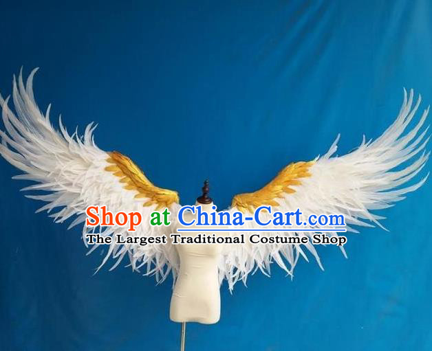 Custom Cosplay Angel Deluxe Feather Wings Halloween Fancy Ball Props Carnival Catwalks Accessories Miami Parade Show Decorations