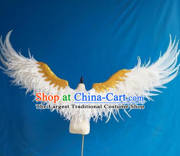 Custom Cosplay Angel Deluxe Feather Wings Halloween Fancy Ball Props Carnival Catwalks Accessories Miami Parade Show Decorations