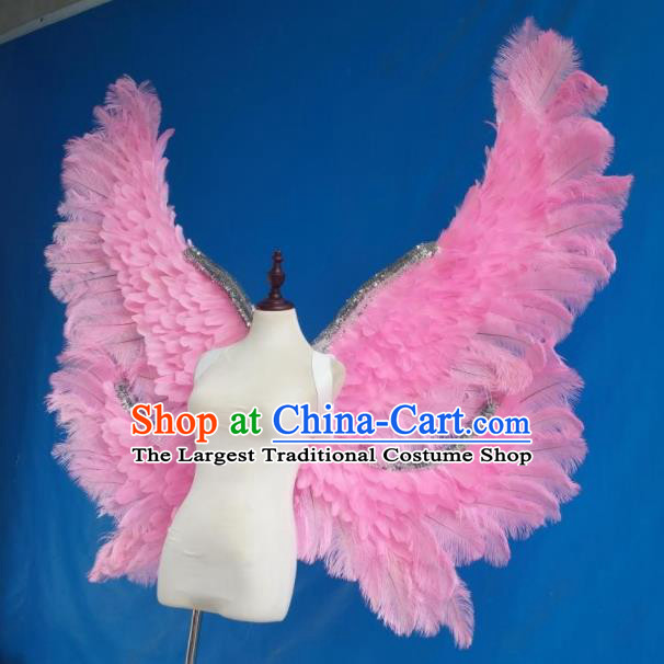 Custom Miami Parade Show Decorations Cosplay Angel Deluxe Pink Feather Wings Halloween Fancy Ball Butterfly Props Carnival Catwalks Accessories