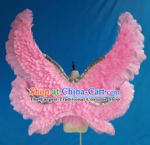 Custom Miami Parade Show Decorations Cosplay Angel Deluxe Pink Feather Wings Halloween Fancy Ball Butterfly Props Carnival Catwalks Accessories