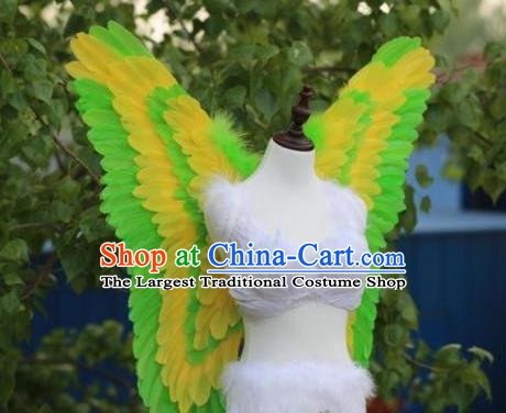 Custom Halloween Cosplay Decorations Stage Show Props Opening Dance Wear Carnival Parade Back Accessories Miami Angel Feather Butterfly Wings
