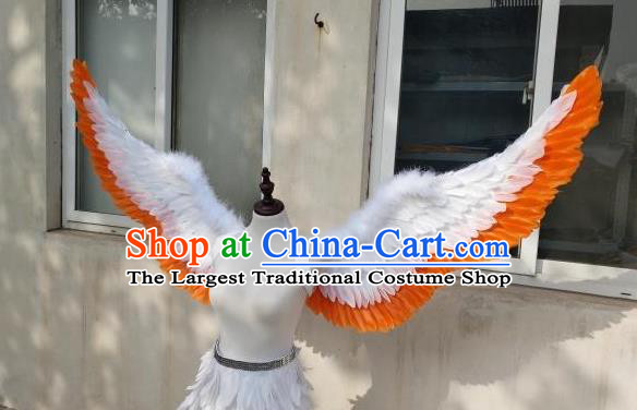 Custom Halloween Fancy Ball Back Accessories Carnival Parade Wear Miami Show Feathers Decorations Cosplay Deluxe Wings Catwalks Angel Props
