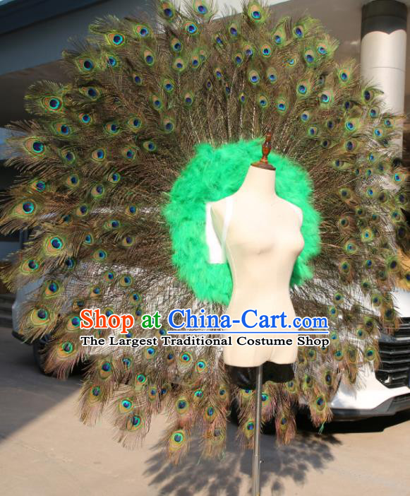 Custom Opening Dance Deluxe Angel Wings Carnival Parade Back Accessories Miami Stage Show Peacock Feather Wear Christmas Catwalks Props