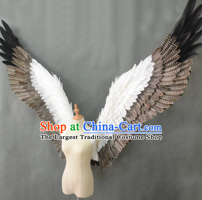 Custom Carnival Parade Feathers Wings Miami Stage Show Wear Halloween Cosplay Eagle Wing Props Opening Ceremony Back Accessories