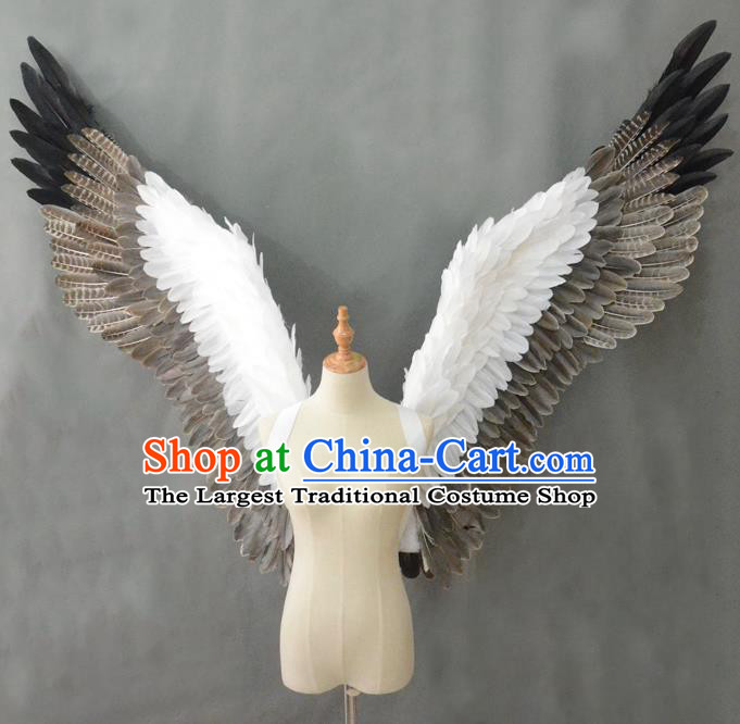 Custom Carnival Parade Feathers Wings Miami Stage Show Wear Halloween Cosplay Eagle Wing Props Opening Ceremony Back Accessories