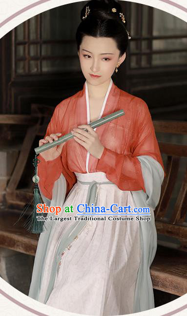 China Song Dynasty Palace Lady Historical Clothing Traditional Court Woman Hanfu Dress Ancient Garment Costumes