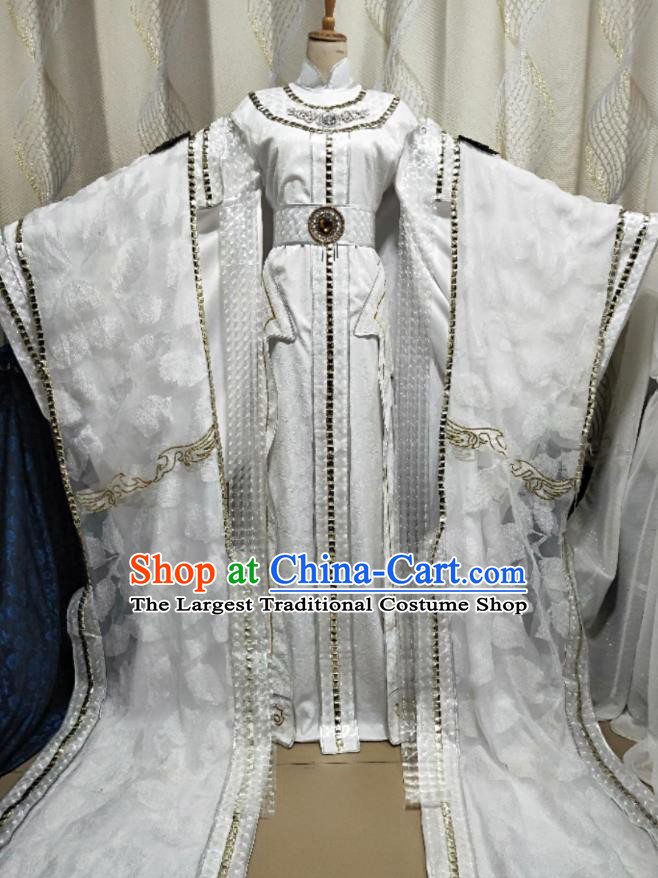 Chinese Puppet Show Swordsman Garment Costumes Ancient Heaven Lord Robe Uniforms Traditional Cosplay Emperor Clothing