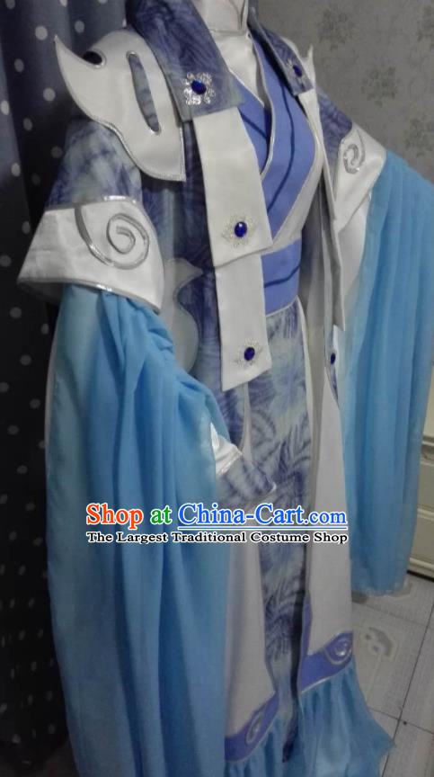 Chinese Puppet Show Physician Garment Costumes Ancient Young Childe Robe Uniforms Traditional Cosplay Swordsman Clothing