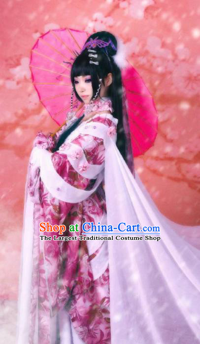 China Cosplay Chivalrous Woman Dress Outfits Traditional Puppet Show Zuo Shouxiang Garment Costumes Ancient Princess Clothing