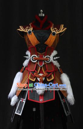 Chinese Swords of Legends Swordsman Garment Costumes Ancient Soldier Armor Uniforms Traditional Cosplay General Clothing