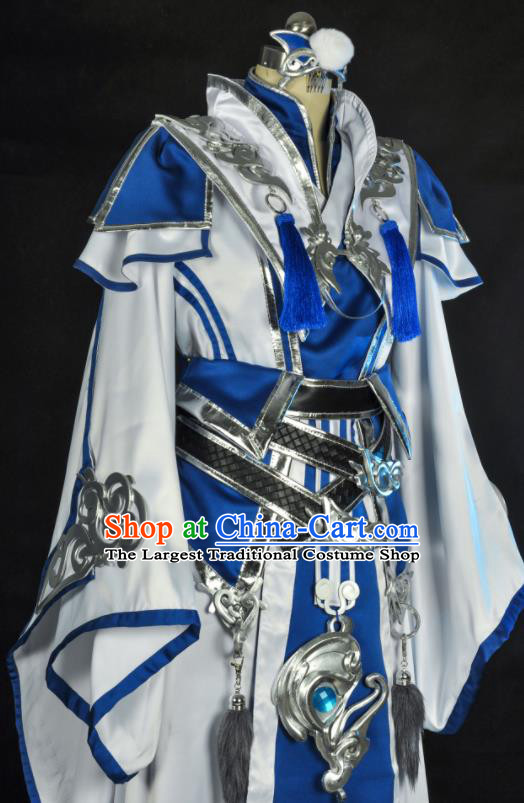 Chinese Game Role Royal Prince Garment Costumes Ancient Swordsman Uniforms Traditional Cosplay Young Knight Clothing