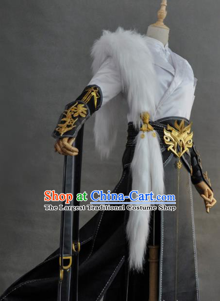 Custom Moonlight Blade Swordsman Garment Costumes Game Role Chivalrous Male Suits Cosplay Knight Clothing