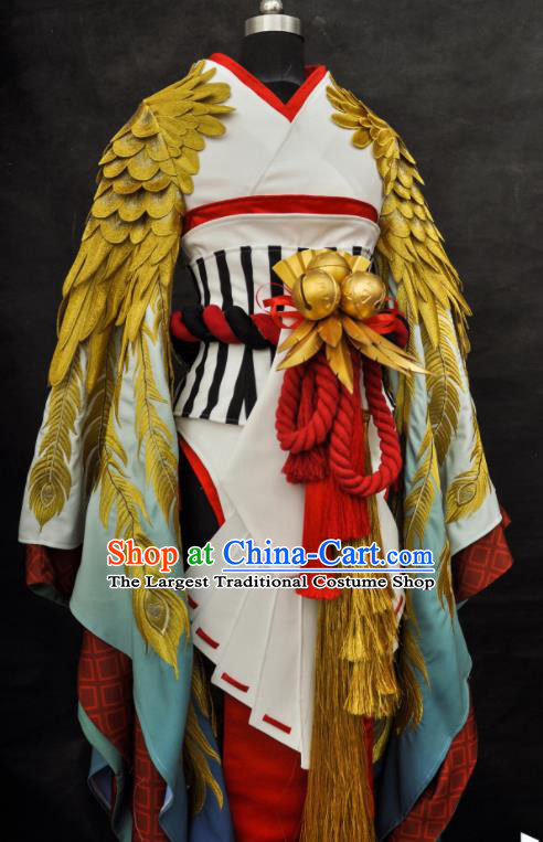 Top Yin Yang Master Goddess Garment Costumes Traditional Game Role Kimono Clothing Cosplay Onmyoji Dress