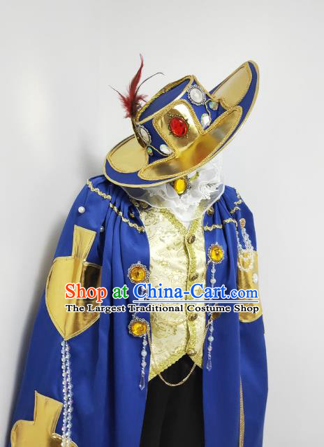 Custom Swordsman Headwear Puppet Show Prince Hat Western Male Headdress