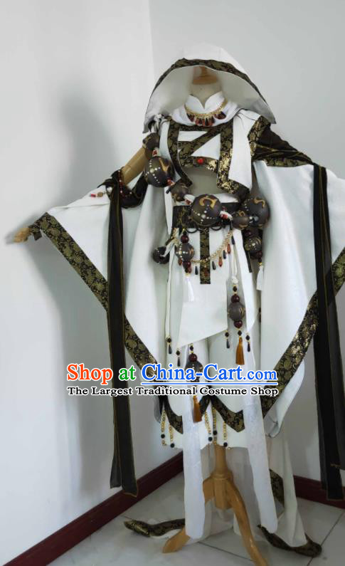 Chinese Puppet Show Monk Warrior Garment Costumes Ancient Chivalrous Knight Uniforms Traditional Cosplay Swordsman Clothing