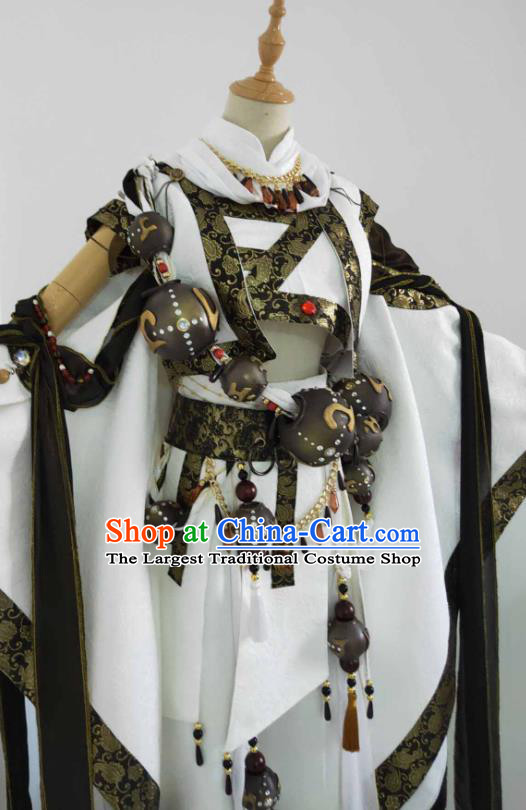 Chinese Puppet Show Monk Warrior Garment Costumes Ancient Chivalrous Knight Uniforms Traditional Cosplay Swordsman Clothing
