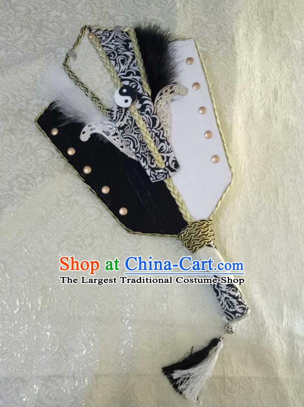 Chinese Cosplay Taoist Feather Fan Ancient Swordsman Fan Traditional Puppet Show Accessories