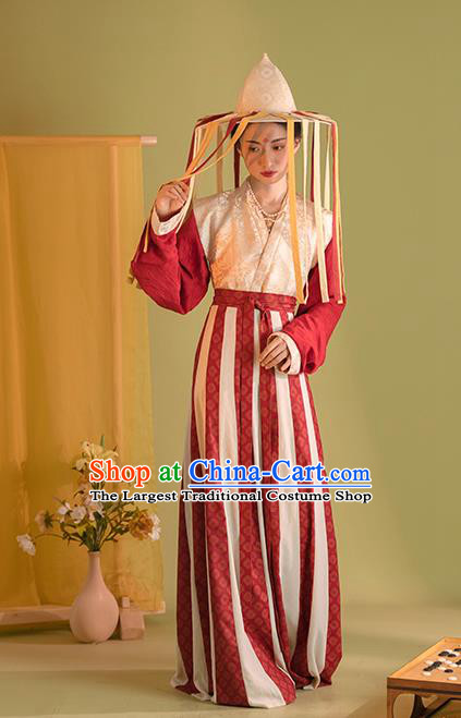 China Ancient Tang Dynasty Princess Historical Clothing Traditional Hanfu Dress Court Beauty Garment Costumes