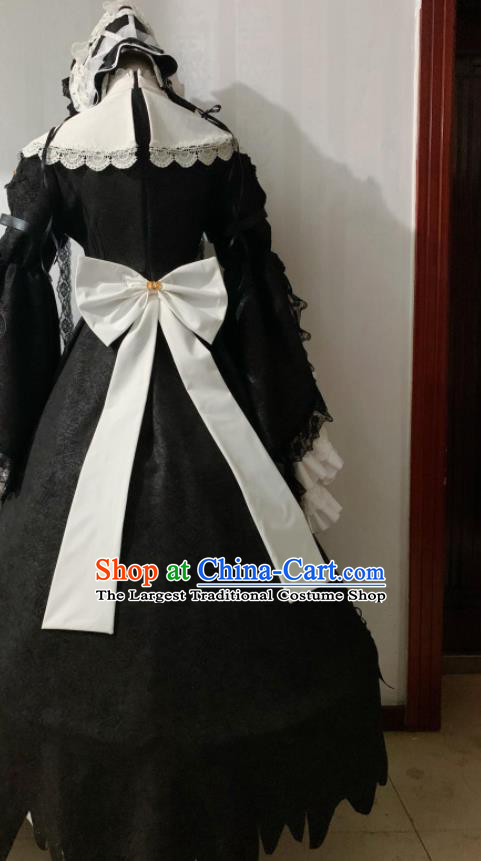 Custom Halloween Princess Garment Costume Cosplay Noble Lady Black Lace Dress Western Court Woman Clothing