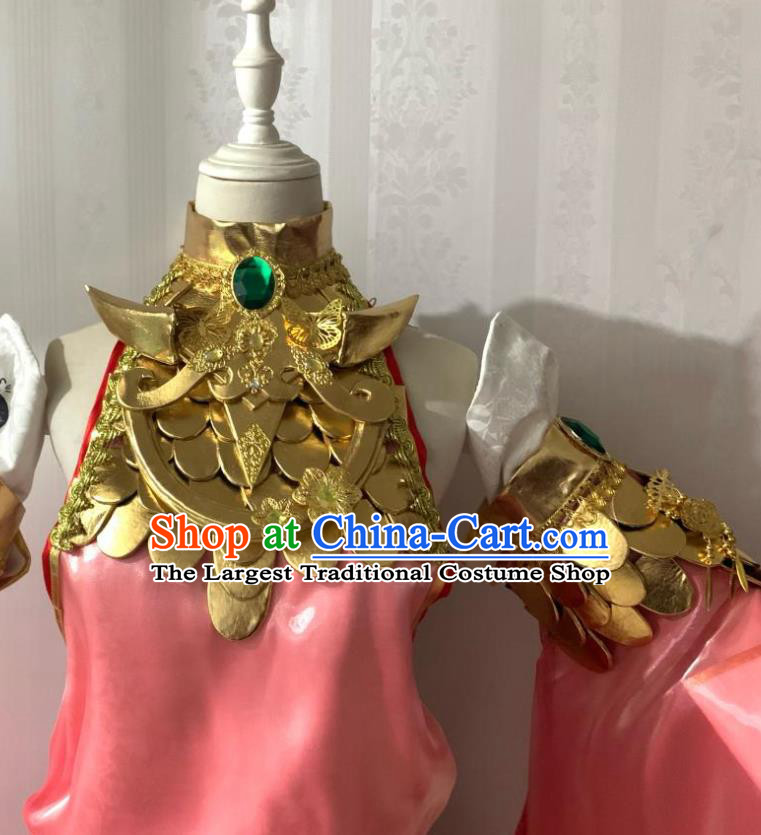 China Traditional Hanfu Chivalrous Male Pink Apparels Cosplay Swordsman Clothing Ancient Young Knight Garment Costumes