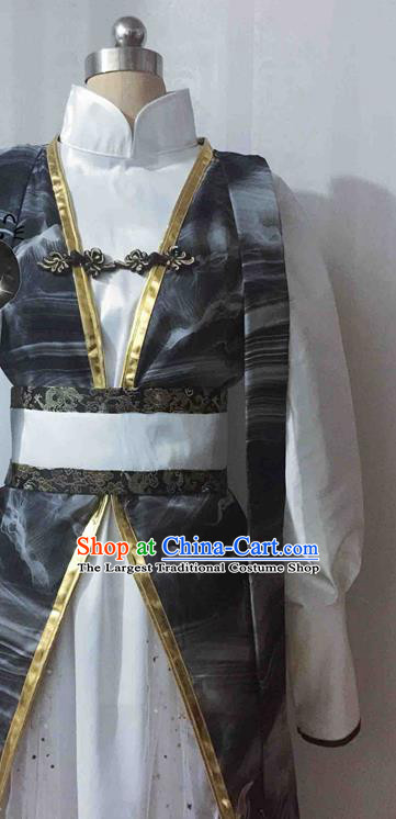 China Ancient Young Childe Garment Costumes Traditional Hanfu Swordsman Apparels Cosplay Scholar Clothing