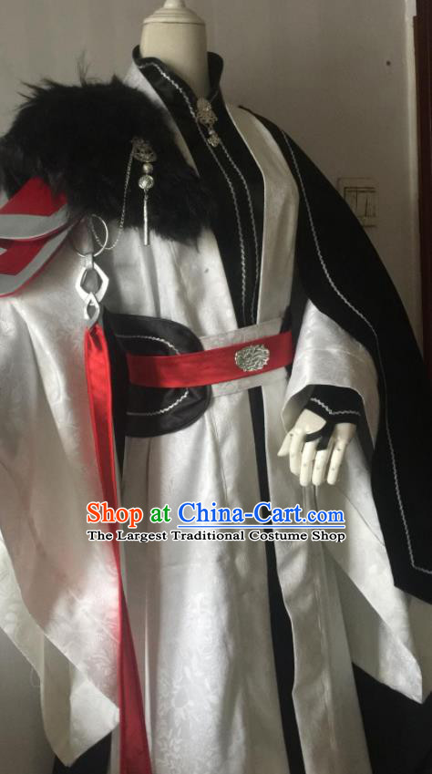 China Cosplay Swordsman Clothing Ancient Royal King Garment Costumes Traditional Hanfu Chivalrous Male Apparels