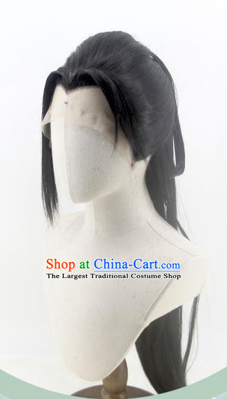 Chinese Cosplay Swordswoman Hair Accessories Ancient Young Lady Wigs Headwear Traditional Qin Dynasty Female Knight Hairpieces