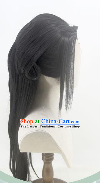 Chinese Cosplay Swordswoman Hair Accessories Ancient Young Lady Wigs Headwear Traditional Qin Dynasty Female Knight Hairpieces
