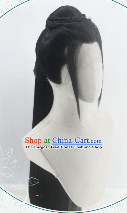 Chinese Traditional The Untamed Jiang Yanli Hairpieces Cosplay Young Lady Hair Accessories Ancient Taoist Nun Wigs Headwear